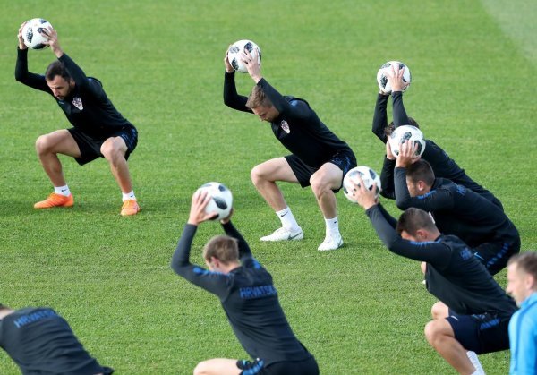 Rakitić na treningu reprezentacije