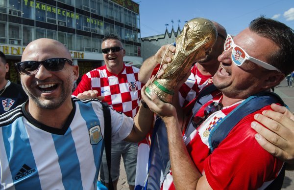 Navijači hrvatske reprezentacije uoči utakmice protiv Argentine