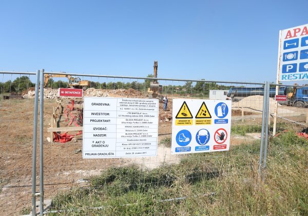 Gradilište sporne benzinske crpke u blizini virskog mosta