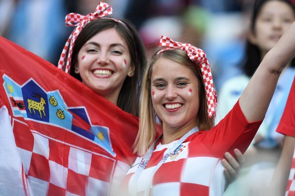 Navijači na stadionu, Hrvatska - Argentina