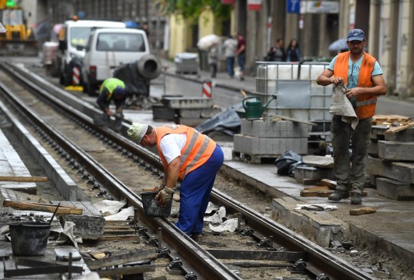 Ilica - Radovi na izmjeni tračnica