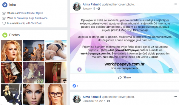 Na svojim profilima na Facebooku par je potvrdio statusom da su u ljubavnoj vezi