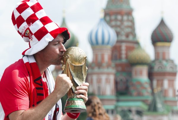 Navijači u Moskvi uoči utakmice Hrvatska-Engleska