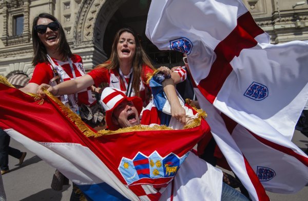 Hrvatski navijači u Moskvi