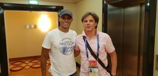 Rivaldo i novinar tportala na SP-u u Rusiji 2018.