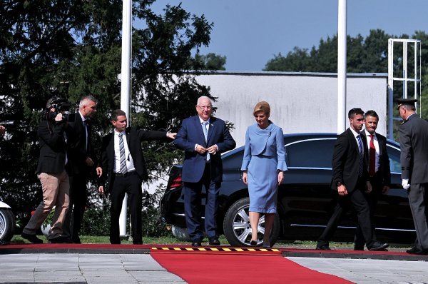 Kolinda Grabar Kitarović i izraelski predsjednik Reuven Rivlin