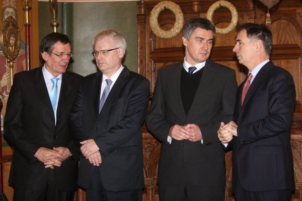 Ivo Josipović, Zoran Milanović i Milorad Pupovac