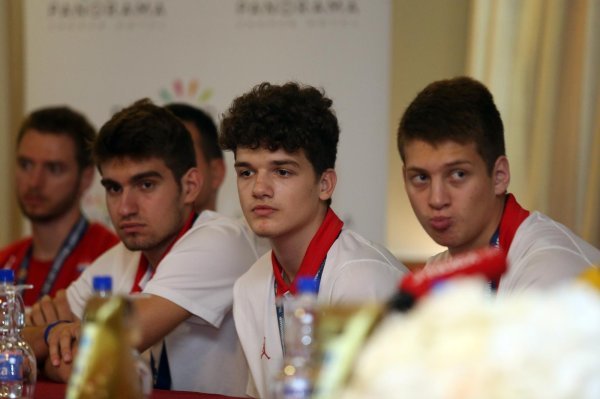 Konferencija za medije zlatne U-16 košarkaške reprezentacije