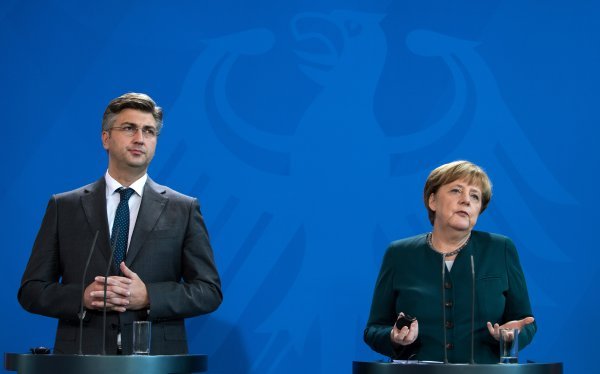 Andrej Plenković i Angela Merkel
