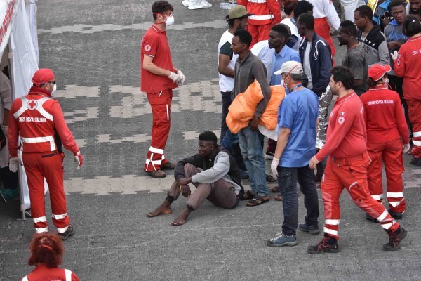 Migranti u talijanskoj Cataniji u lipnju 2018.