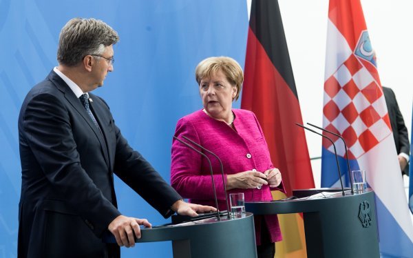Andrej Plenković i Angela Merkel