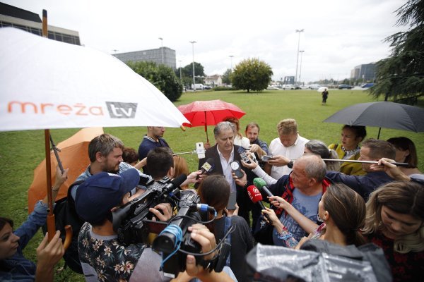 Milan Bandić na poprištu budućeg spomenika Franji Tuđmanu