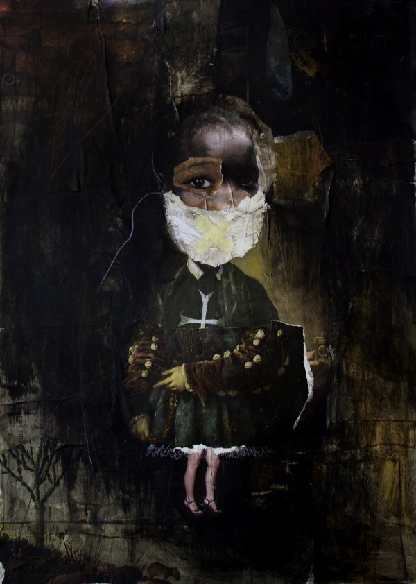 'Bella', 70x50cm, kombinirana tehnika, 2018.