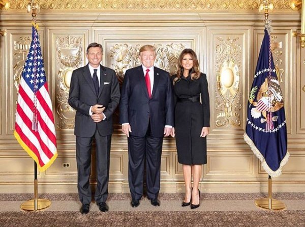 Predsjednik Slovenije Borut Pahor s Donaldom i Melanijom Trump