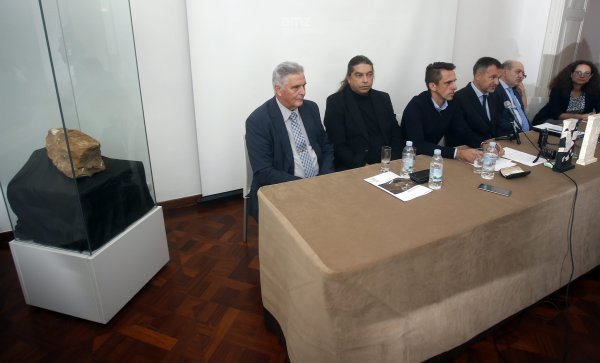 Press konferencija o primopredaji novonađenog ulomka Lumbarajske psefizme