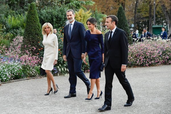 Brigitte, Emmanuel Macron i španjolski kralj Felipe i kraljica Letizia