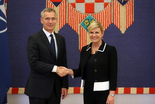 Susret Kolinde Grabar Kitarović i glavnog tajnika NATO-a