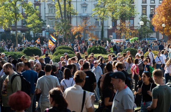 Prosvjed protiv desnice u Frankfurtu