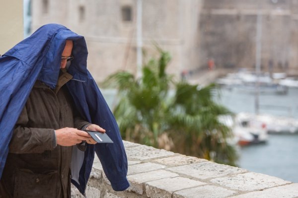 Olujno jugo u Dubrovniku