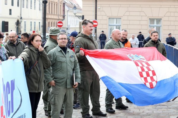 Prosvjed pirotehničara na Trgu svetog Marka