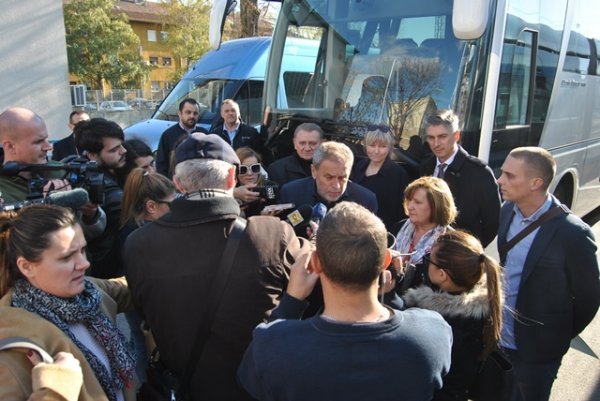 Gradonačelnik Zagreba Milan Bandić na predstavljanju novih tramvaja i autobusa s besplatnim internetom u Zagrebu 16. studenoga 2018.