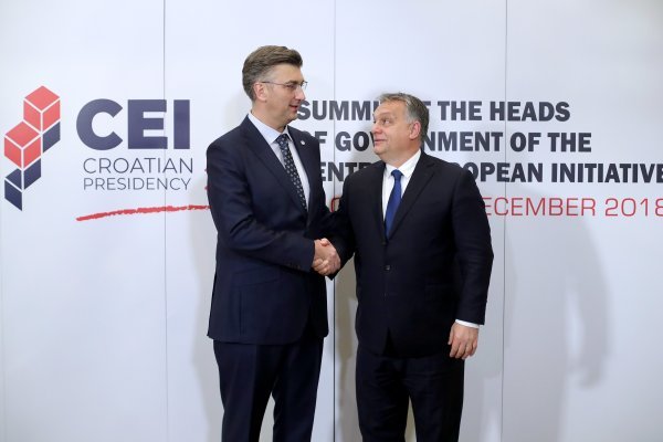 Domaćin hrvatski premijer Andrej Plenković i mađarski kolega Viktor Orban