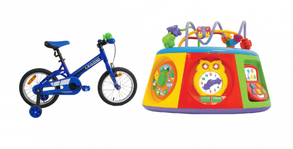 ZA DIJETE - Legoni dječji bicikl Mai 40,6 cm (16''); mall.hr (lijevo), Kiddieland aktivna glazbena igračka; mall.hr (desno)