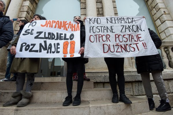 Prosvjed u Zadru protiv puštanja Darka Kovačevića na slobodu