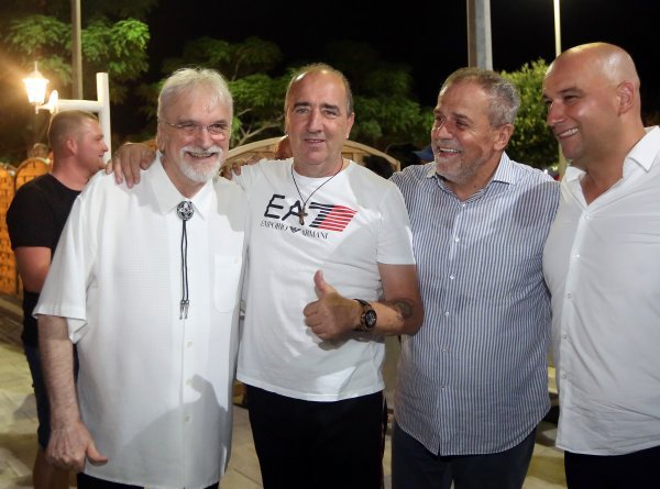 Zlatko Pejaković, Mladen Grdović, Milan Bandić i virski načelnik Kristijan Kapović na Virskoj noći