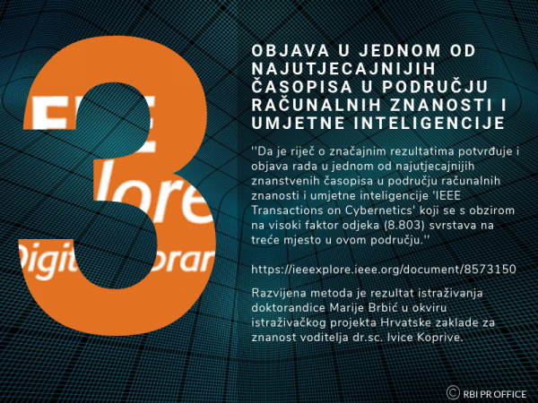 Rad hrvatskih znanstvenika objevljen je u jednom od najutjecajnijih znanstvenih časopisa u području računalnih znanosti i umjetne inteligencije 'IEEE Transactions on Cybernetics'