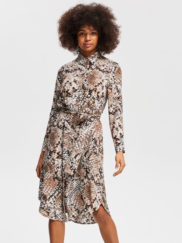 Animal print haljina na kopčanje_199,90 kn