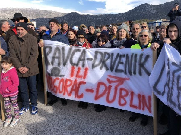 Ravča: Prosvjed zbog kašnjenja radova na tunelu Vrgorac-Drvenik