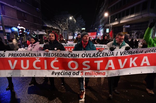 Osmi vikend zaredom u centru Beograda održava se prosvjed "Jedan od pet miliona"
