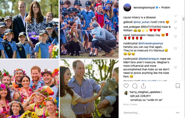 Svađa obožavatelja Meghan Markle i Kate Middleton na Instagramu