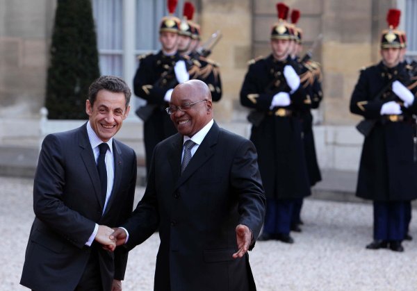 Nicolas Sarkozy i Jacob Zuma