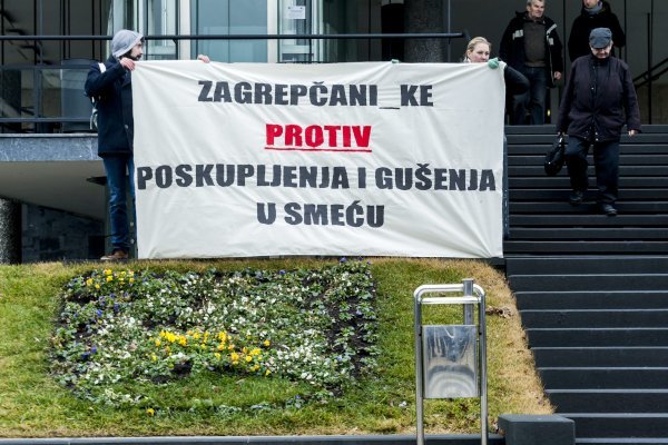 Prosvjed eko udruga protiv poskupljenja odvoza otpada