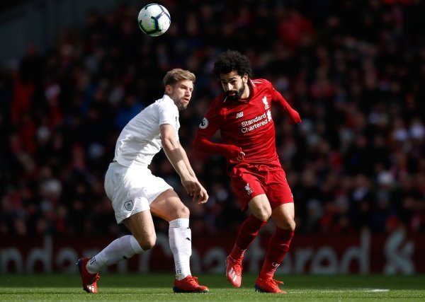 Liverpool (Mohamed Salah) - Burnley (Charlie Taylor)