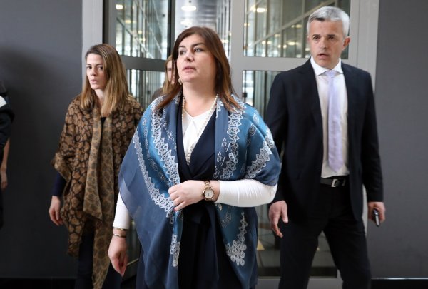 Gabrijela Žalac na konferenciji za medije nakon prometne nesreće