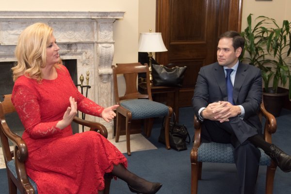 Kolinda Grabar Kitarović i Marco Rubio tijekom njezina posjeta SAD-u