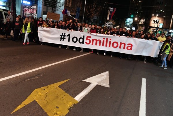 U Beogradu održan mirni prosvjed "Jedan od pet miliona"