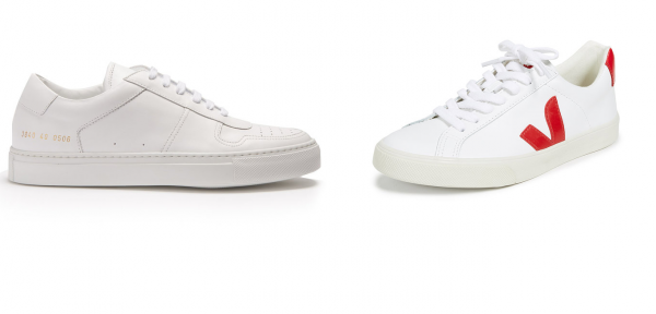 Common Projects (lijevo), Veja (desno)