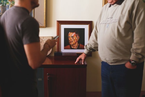Čačićev autoportret koji je naslikao u zatvoru