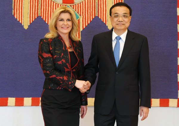 Sastanak predsjednice Republike Hrvatske Kolinde Grabar-Kitarović i predsjednika Državnog vijeća Narodne Republike Kine Li Keqianga