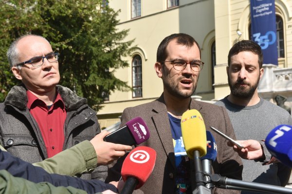 Konferencija inicijatora otvorenog pisma protiv dodjele počasnog doktorata Bandiću