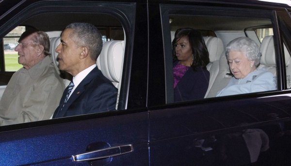 Barack i Michelle Obama, kraljica Elizabeta II