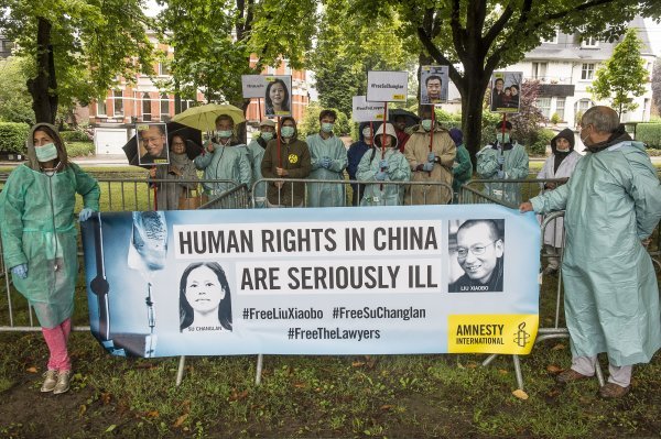 Prosvjed zbog kršenja ljudskih prava u Kini