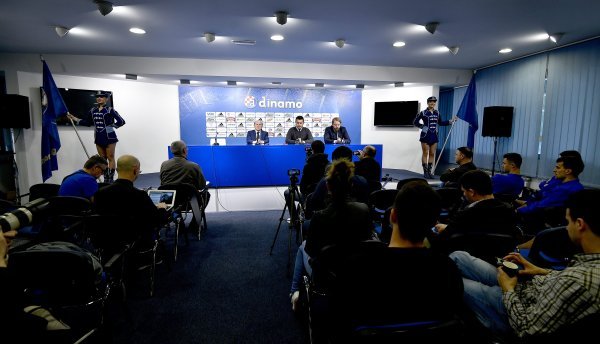 Nenad Bjelica i Mirko Barišić na presici povodom produženja ugovora trenera i GNK Dinama