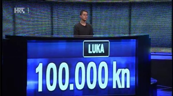 Luka Vidović osvojio je 100 tisuća kuna screenshot HRT