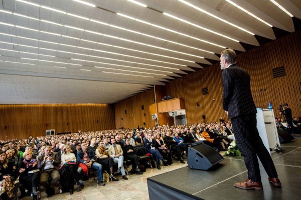 Jordan Peterson na predstavljanju knjige u Ljubljani, studeni 2018