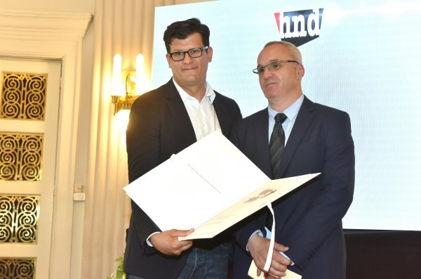 Hrvoje Krešić i predsjednik HND-a Hrvoje Zovko